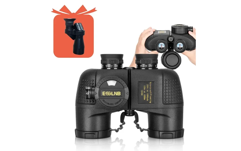 Esslnb Es3078 10x50 Powerful Marine Binoculars Military Level With Ipx7 Waterproof Bak4 Prism For Rangefinder Compass Lo
