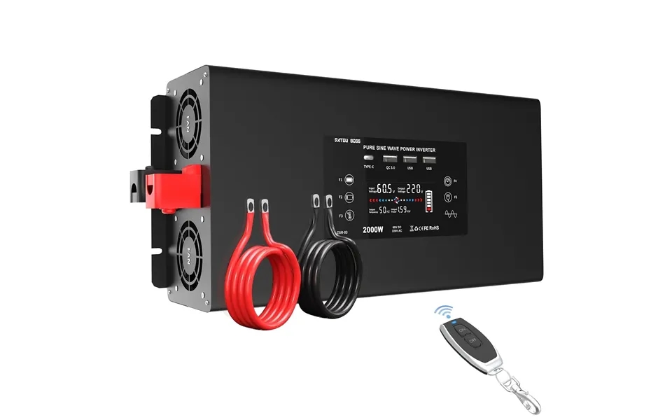 Eu Direct Datouboss Inverter 2000w 4000w 12v 24v To 230v Pure Sine Wave Converter With 2 Usb - Qc3