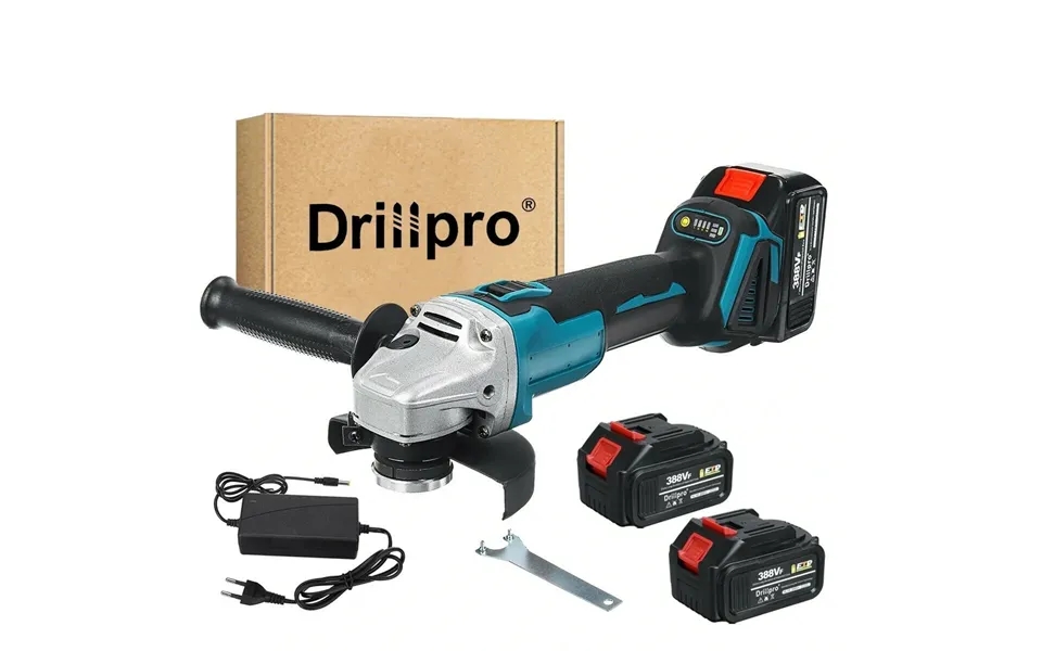 Eu Direct Drillpro Cordless Brushless Angle Grinder 18v 800w High Power Output With Overload Resistance Compact Tool Fo