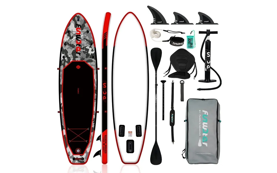 Eu Direct Funwater Inflatable Paddle Board 12 15psi Maximum Load 150kg Stand Up Portable Surfboard Pulp Board With Cha