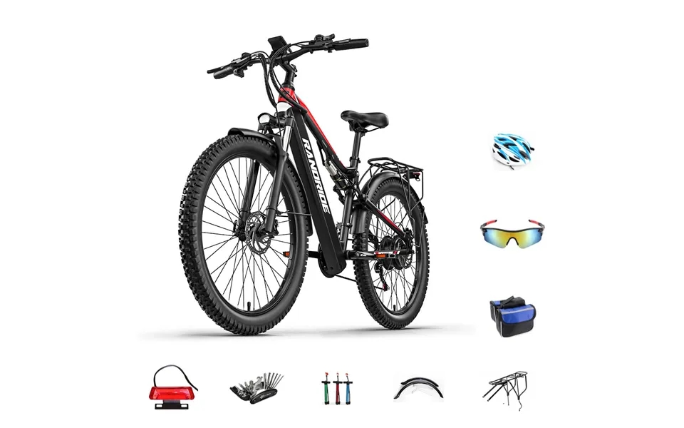 Eu Direct Randride Yg90b Black 48v 17ah 1000w 27.5*2.4 Inch Electric Bicycle 80-90km Mileage Range Max Load 120kg