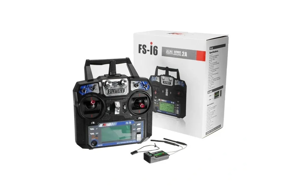 Flysky Fs-i6 2.4g 6ch Afhds Rc Radio Transmitter With Fs-ia6b Receiver For Rc Fpv Drone Engineering Vehicle Boat Robot