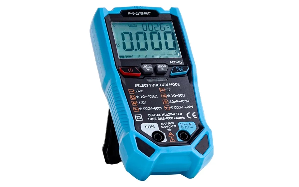 Fnirsi Mt-40 Smart Digital Multimeter True Rms Auto Range 600v High Precision With Backlit Lcd Diode Testing Overload Pr