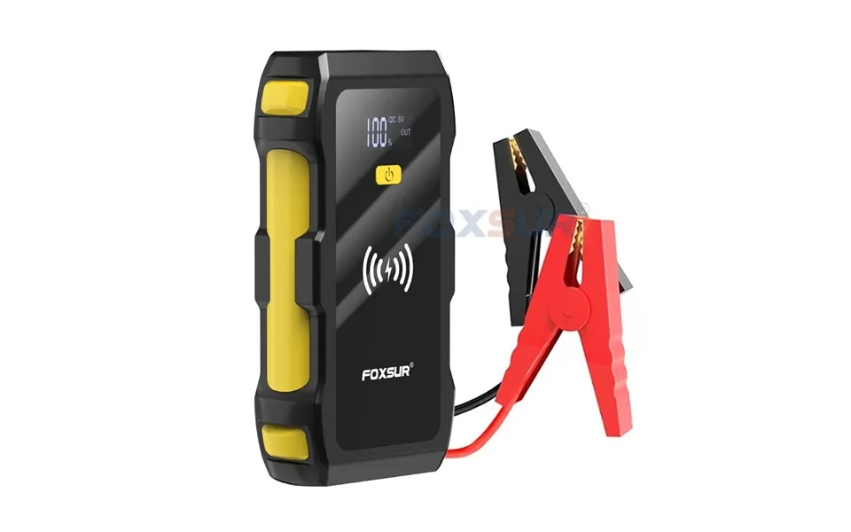 Foxsur 39800mah Jump Starter Power Bank 12v Car Emergency Startup Power Supply 5v 2a With Led Light