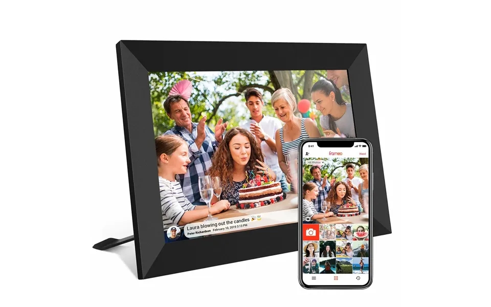 Frameo 10.1 Inch Smart Wifi Digital Photo Frame 1280x800 Ips Lcd Touch Screen Auto-rotate Portrait And Landscape Built I