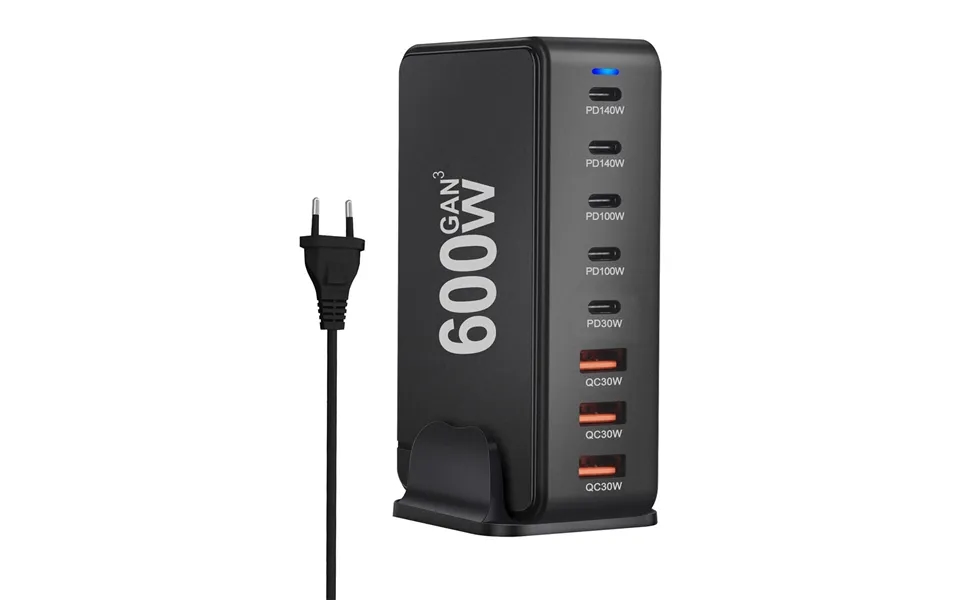 Gan Tech Bakeey Ymx-600w 600w 8-port Usb Pd Charger 5usb-c 3usb-a Qc Pd3