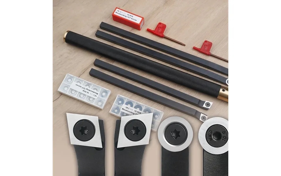 Ganwei Lathe Turning Tool Disposable Blanking Blade Carbide Inserts High Hardness Blades With Wrenches Hand Held Woodwor