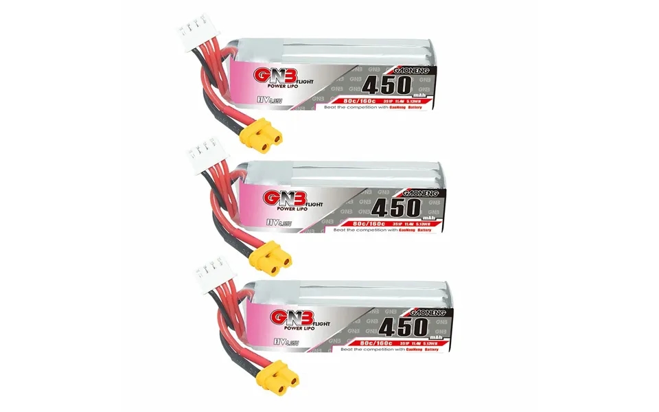 Gaoneng Gnb 11.4v 450mah 80c 3s Hv Lipo Battery Xt30 Plug For Rc Drone