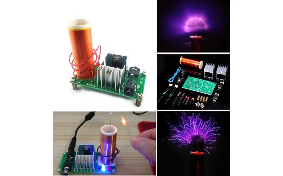 Geekcreit Diy Mini Tesla Coil Module Unassembled 15w Dc 15-24v 2a Plasma Speaker Electronic Kit