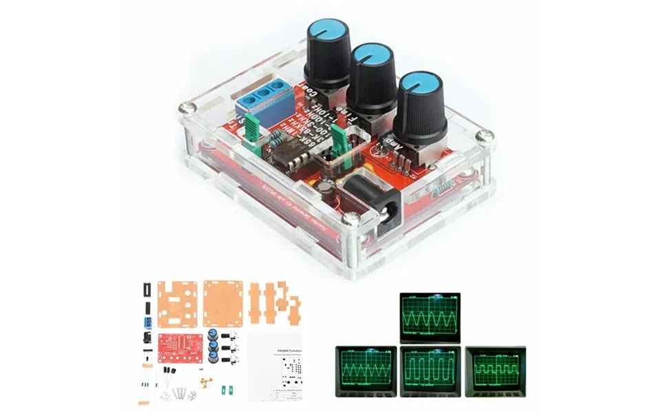 Geekcreit Xr2206 Function Signal Generator Diy Kit Sine Triangle Square Output 1hz-1mhz