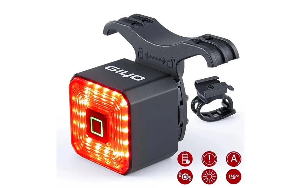 Giyo Smart Bike Taillight 350mah Battery Waterproof 6 Light Modes 26g Lightweight Mini Bicycle Back Light