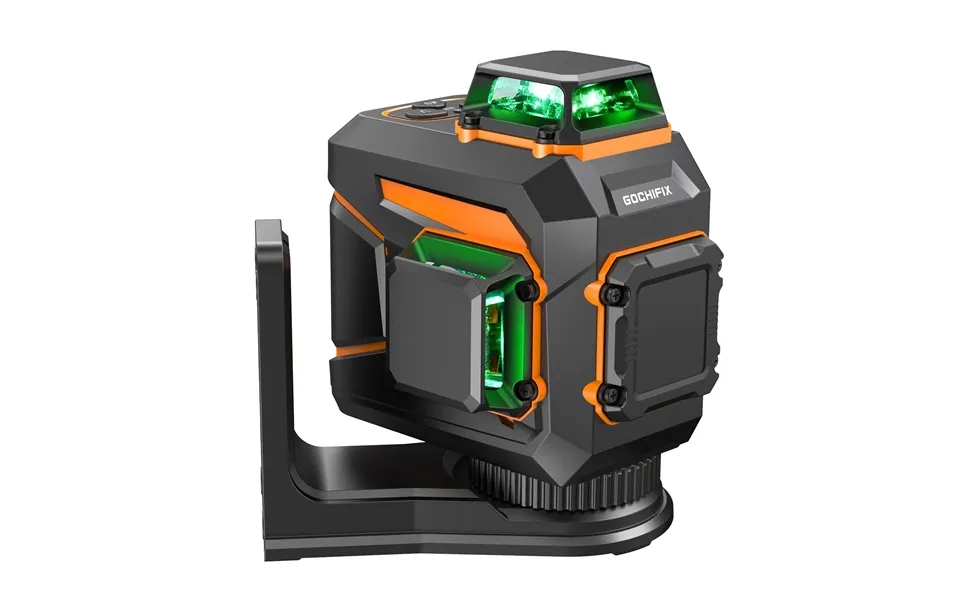 Gochifix 2x360 Laser Level Leveling Green 360 Self Line Laser Level Tool Wall Suction Stand Receiver 100ft Line Laser F