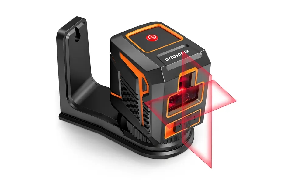 Gochifix Laser Level Self Leveling 360 Red Laser Level Line Tool Wall Suction Stand Receiver 100ft Line Laser For Pictur