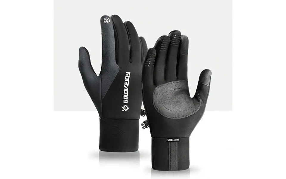 Golovejoy Warm Gloves Touch Screen Windproof Plus Velvet Wear-resistant Gloves For Cycling Driving Running Hiking