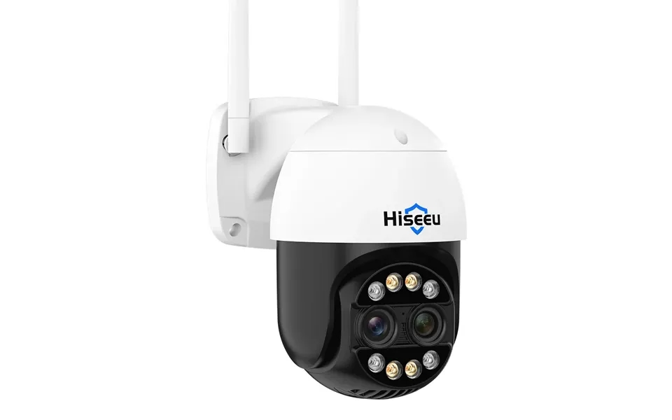 Hiseeu 4mp 4mp Dual Lens Wifi Ptz Ip Camera 2.8 12mm 8x Zoom Cctv Video Surveillance Camera Color Night Vision Ai Human