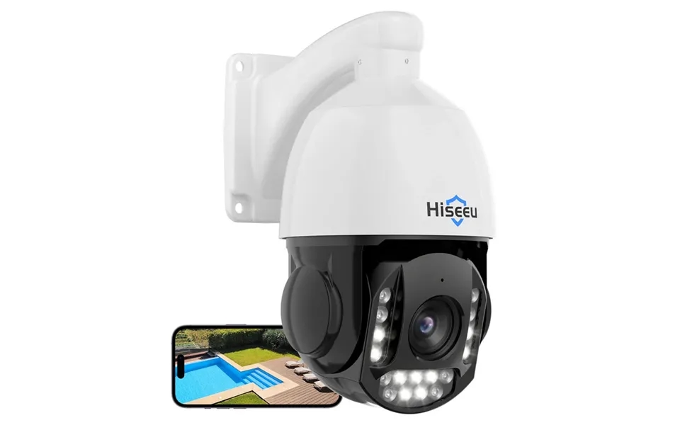 Hiseeu Hd185-pz 4k 8mp 30x Optical Zoom Ptz Poe Security Camera Color Night Vision Human Detection Two-way Audio Ip66 Wa