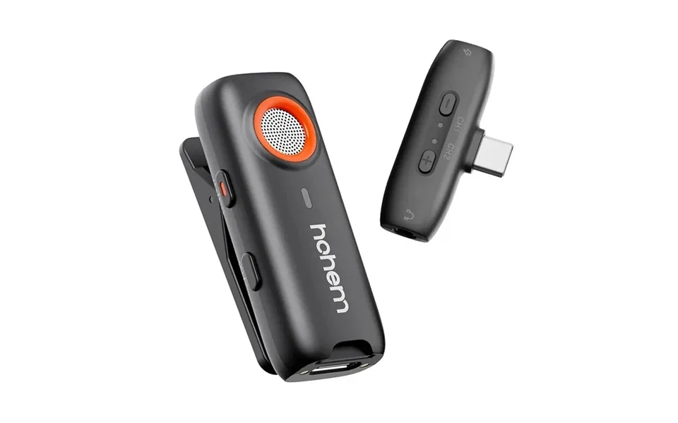 Hohem Mic-01 1-to-1 Wireless Lavalier Microphone Dsp Noise Cancelling Recording Live Streaming Mic Plug And Play For Iph