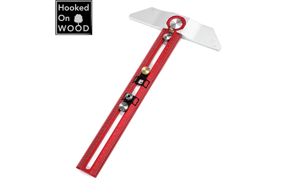 Hongdui 400mm Hooked On Wood Mt-2465 Pro Scriber Marking T Square Ruler Aluminum Alloy Hole Positioning Marking Gauge