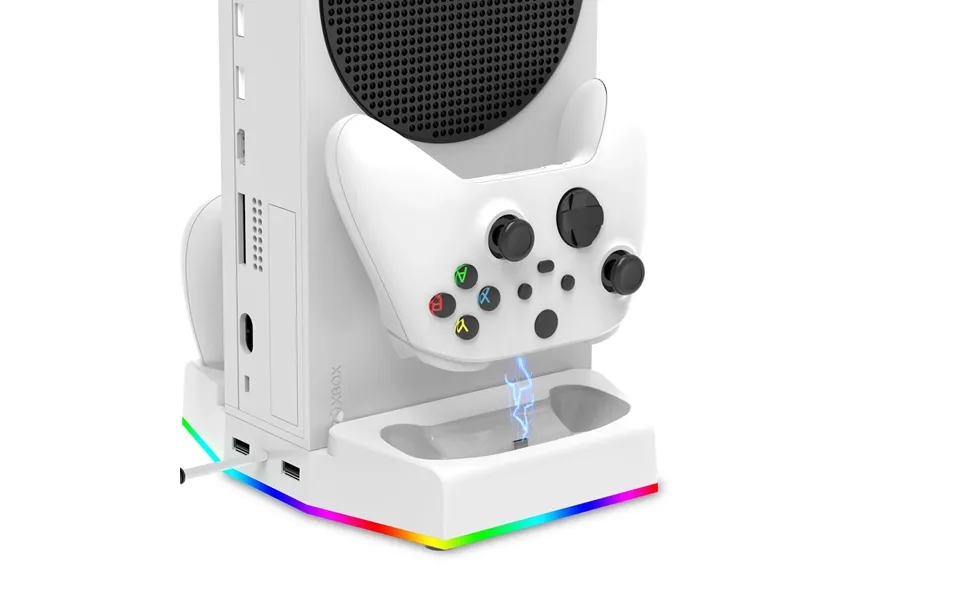 Ipega Xbox Series S Cooling Stand With 2pcs Battery Pack Rgb Light Dual Fans Controller Charging Station Dock Base With