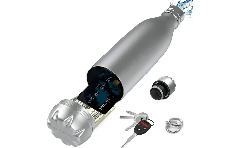 Ipree 750ml Water Bottle With Compartment Portable Water Bottle Pill Organizer Can Safe Hiding For Money Bonus Key