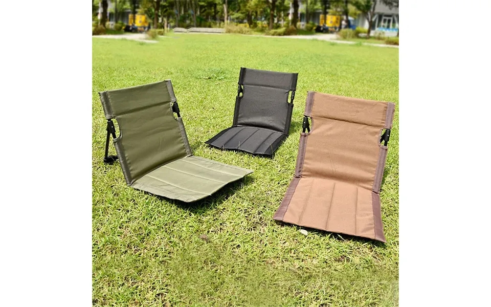 Ipree Foldable Beach Mat Lounge Camping Chair Outdoor Garden Park Single Lazy Chair Backrest Cushion Picnic Camping Fold