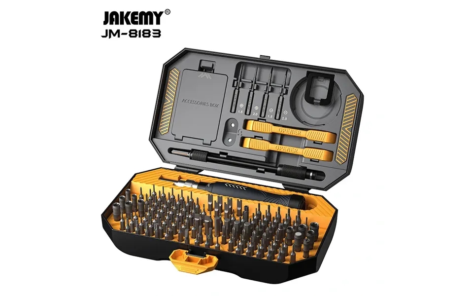 Jakemy 145pcs Precision Screwdriver Set With Comprehensive Repair Kit With 132 Cr-v Bits - Anti-slip Handle