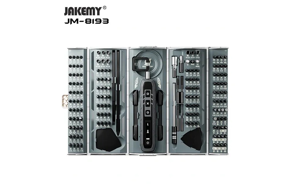 Jakemy Jm-8193 3.7v 3 Speed Electric Screwdriver Kit Mini Container Multifunctional 500mah Battery Multi-bit Portable Ut