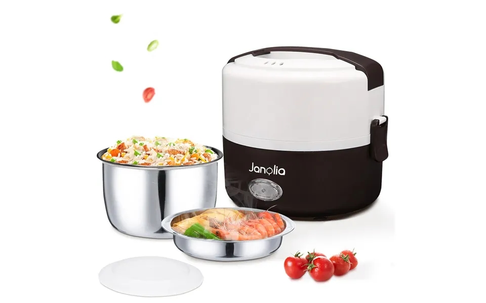 Janolia 1.3l 200w Portable Electric Lunch Box Food Warmer With Removable Stainless Steel Container Electric Heating Bent