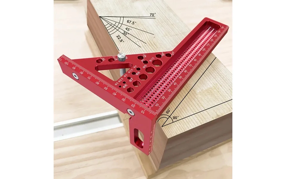 Jighole 3d Multi-angle Measuring Ruler Square Ruler Hole Drawing Ruler Metric Scale Carpenter Woodworking Layout Tool