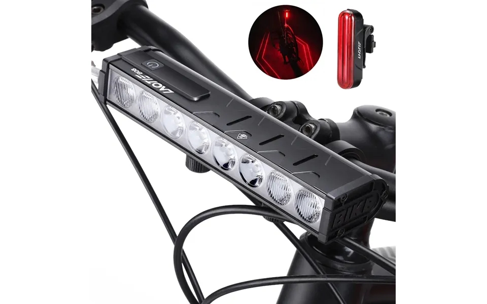 Laotie B06 B08 5000lm Brightness Bike Headlight 8 Led Large Beads Dual Distance Beam Design 10000mah Battery Phone Emerg