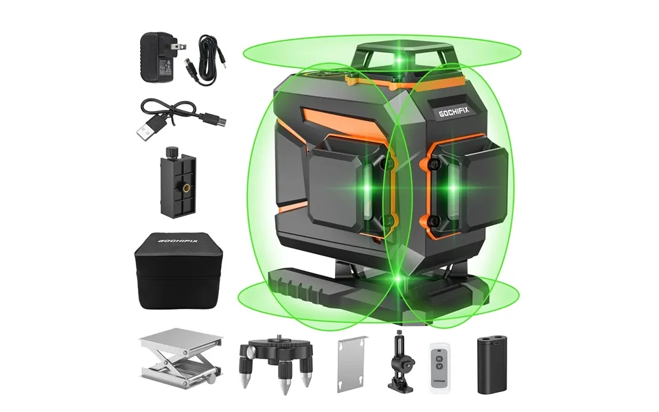 Laser Level Gochifix 4x360 16 Line 4d Self Leveling Green Laser Level Horizontal Vertical Level Tool For Construction Sh