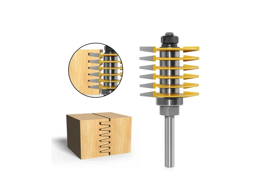 Lavie Carbide Finger Joint Router Bit 1 2 Inch 8mm 12mm Shank Durable Rust Resistant Woodworking Tool For Precise Mi