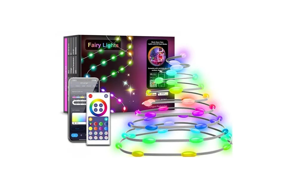Lixincorda 5m 20m Smart Rgbic Led String Lights Music Sync Ip68 Waterproof App Remote Voice Control With Alexa Google Ch