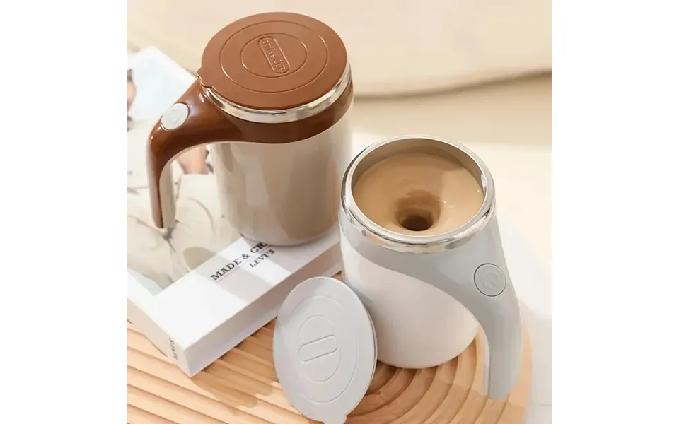 Magnetic Automatic Self Stirring Cup Stainless Steel Temperature Difference Coffee Mixing Cup Smart Blender Thermal Cup