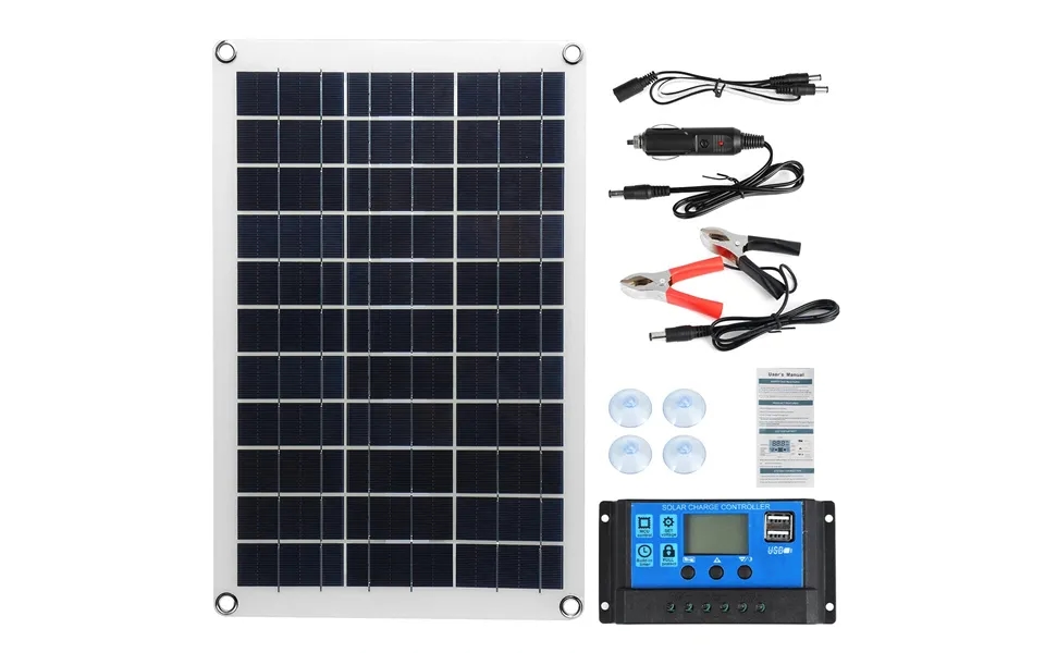 Max 100w Protable Solar Panel Kit Dual Dc Usb Charger Kit Single Crystal Semi-flexible Solar Power Panel W None 10a 30a