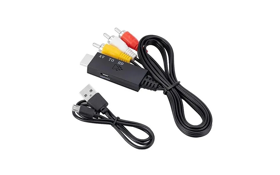 Mnnwuu Av To Hdmi-compatible Adapter Converter 1080p Display Adapter Cable Plug And Play Male To Male Connection For Hom