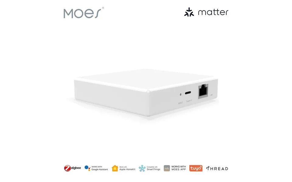 Moes Matter Smart Zigbe Home Bridge Matter Wired Gateway Hub Support Voice Control Via Alexa Google Siri Homekit Smartth