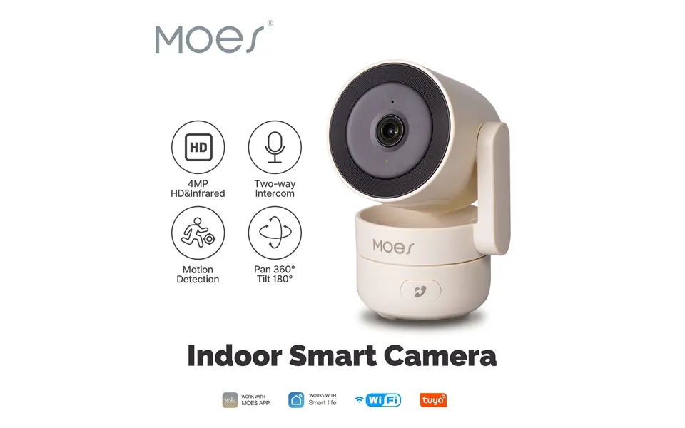 Moeshouse Tuya 4mp Wifi Ptz Cameras Smart Home Motion Monitor Ir Night Vision Two-way Intercom Home Cctv Surveillance Mo