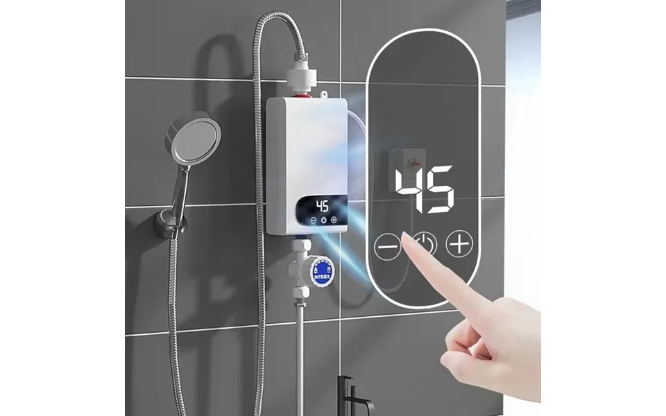 Mrosaa 4500w Tankless Instant Electric Water Heater Hd Touch Screen Shower System For Bathroom And Kitchen