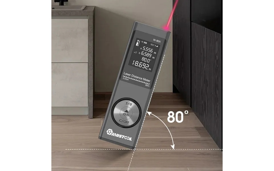 Mustool 80m Digital Mini Laser Rangefinder With Electronic Angle Sensor M In Ft Unit Switching Usb Charging Pythagorean