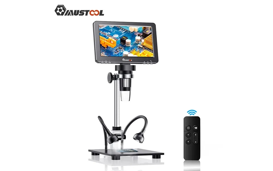 Mustool Dm9 Pro Hdmi-compatible Digital Microscope W Eflect Cover 7'' Ips Screen Microscopes 1200x Entire Coin View 16mp