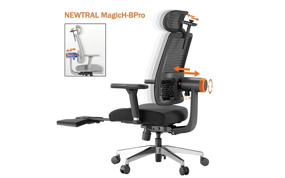 Newtral Magich-bpro Ergonomic Chair With Footrest - Auto-following Backrest Headrest