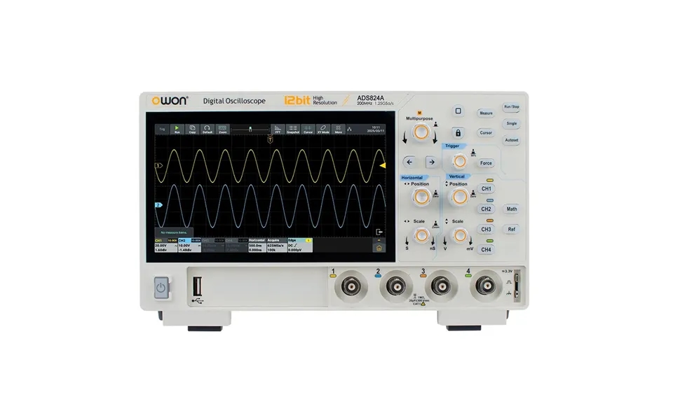 Owon Ads804a Ads814a Ads824a Digital Oscilloscope 70mhz 4channel 1