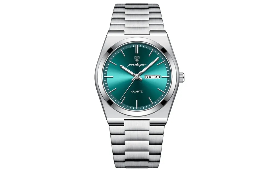 Poedagar Luxury Men Quartz Watch Waterproof Luminous Sport Watches Date Week Stainless Steel Male Wristwatch
