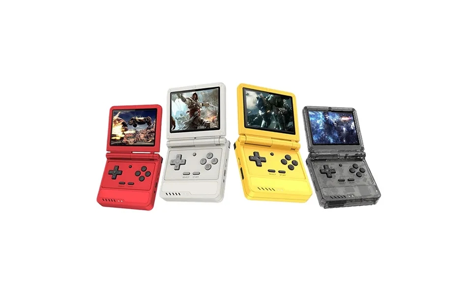 Powkiddy V90s 64g Retro Flip Handheld Game Console 3.5 Inch Ips 8000 Games 3000mah Foldable Open-source Linux System Po