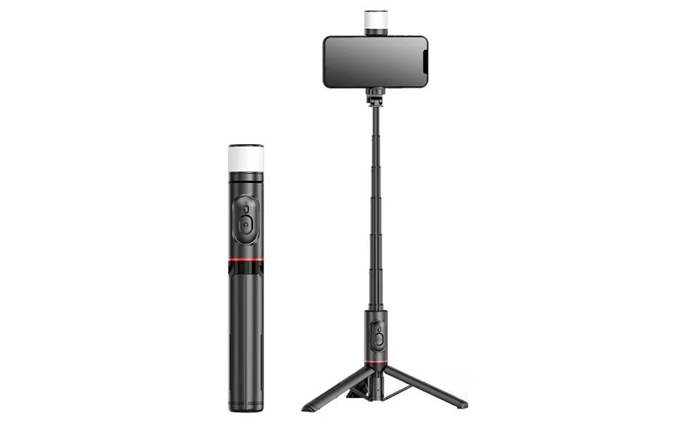 Q12s Portable Wireless Bluetooth Phone Telescopic Selfie Stick Tripod With Filling Light Multifunctional Mobile Phone Gi