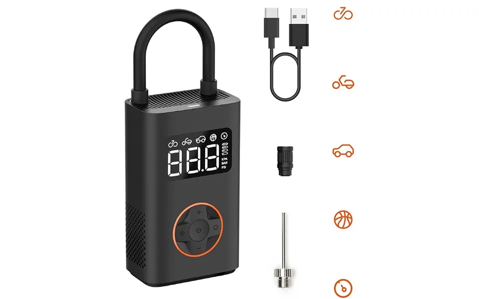 Qicycle N3 150psi Electric Bike Pump 5 Modes Inflation Ai Smart Chip Performance Enhance 5000mah Battery Fast Charging L