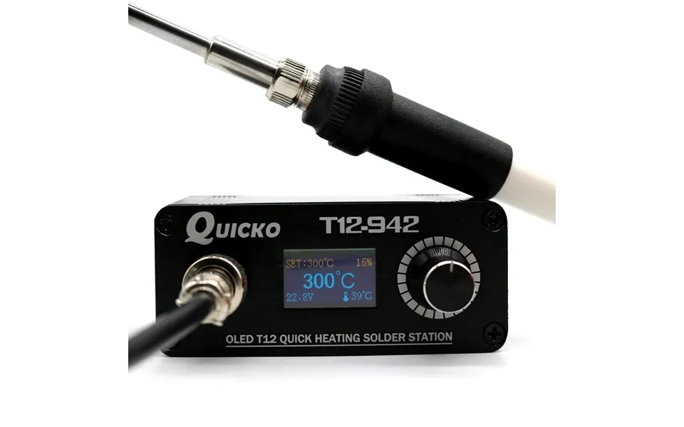 Quicko T12-942 Mini Oled Digital Soldering Station T12-907 Handle With T12-k Iron Tips Welding Tool