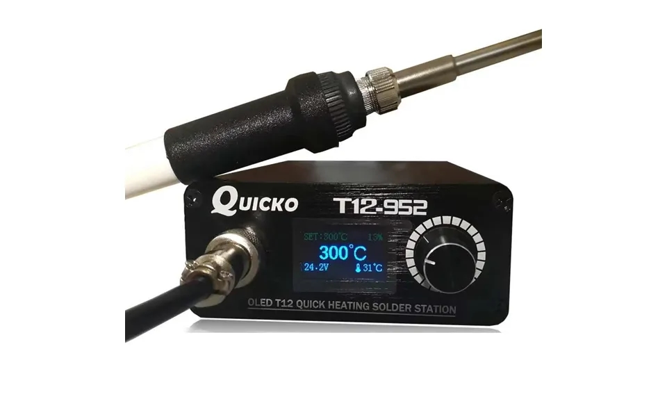 Quicko T12-952 Quick Heating Soldering Iron Station Oled Display Auto Sleep 200 C-480 C 24v 4