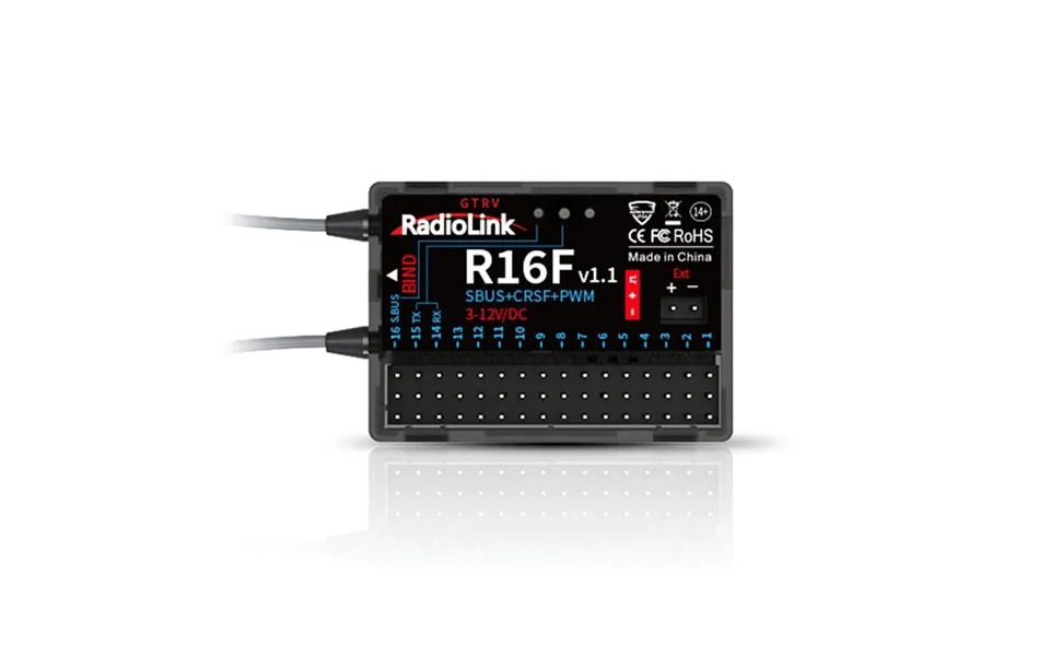 Radiolink R16f 2.4ghz 16ch Receiver Supports Sbus Crsf Pwm For T16d T12d T8fb T8s Rc8x Rc6gs V3 Rc4gs V3 Radios